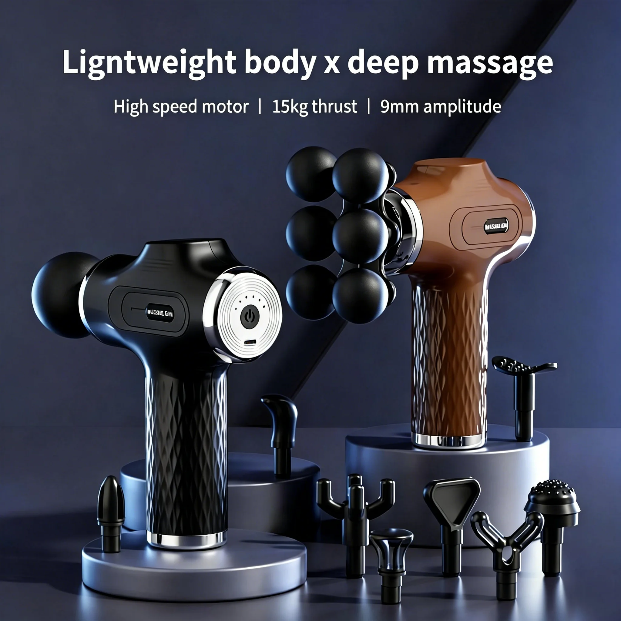 Scalp Massager Electric - 10헤드 마사지건 근육 이완 전기 진동