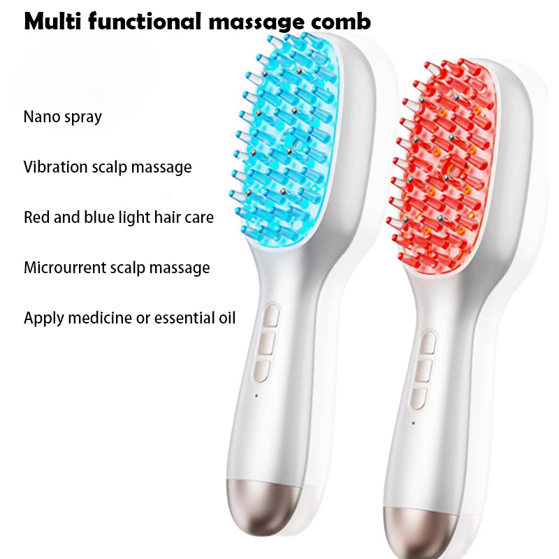 Scalp Massager Electric - 전기 스프레이 마사지 빗 빨간색 파란색