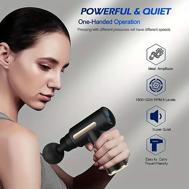 미니 휴대용 근막 마사지 건, 전기 타악기 권총 마사지 - Scalp Massager Electric 리뷰 및 가격