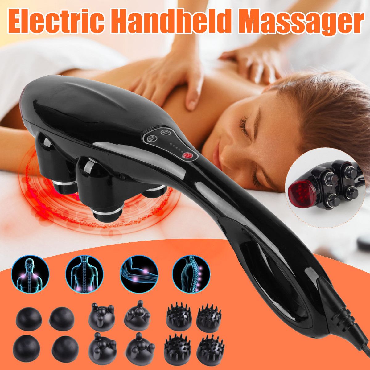 4 헤드 강력한 다기능 활발한 킹 마사지기, 목, 허리 - Scalp Massager Electric 리뷰 및 가격