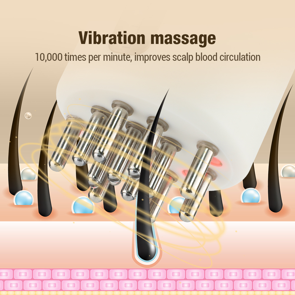 전기 진동 헤드 마사지 빗, 모발 성장 오일 레드 라이 - Scalp Massager Electric 리뷰 및 가격