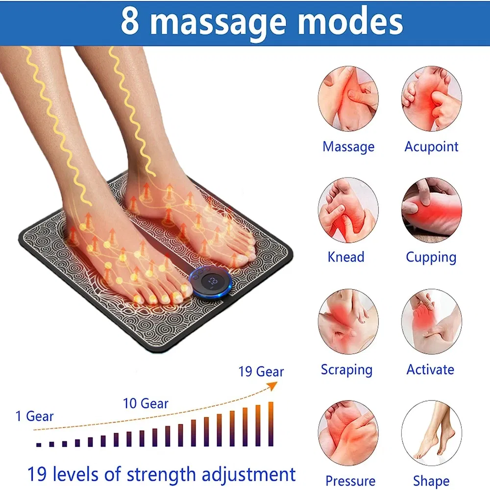 휴대용 충전식 EMS 발 마사지 패드, TENS 자극  - Ems Foot Massager 리뷰 및 가격