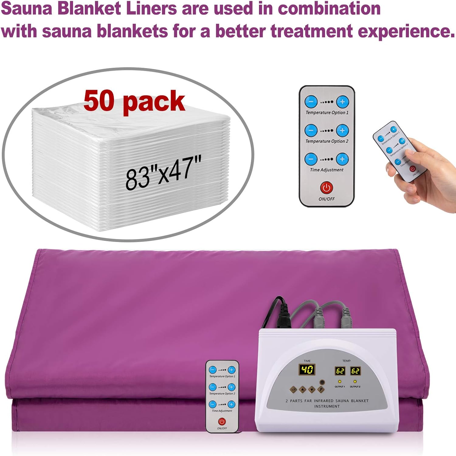 50개입 일회용 플라스틱 시트, 원적외선 사우나 블랭킷 - Sauna Blanket Infrared 리뷰 및 가격