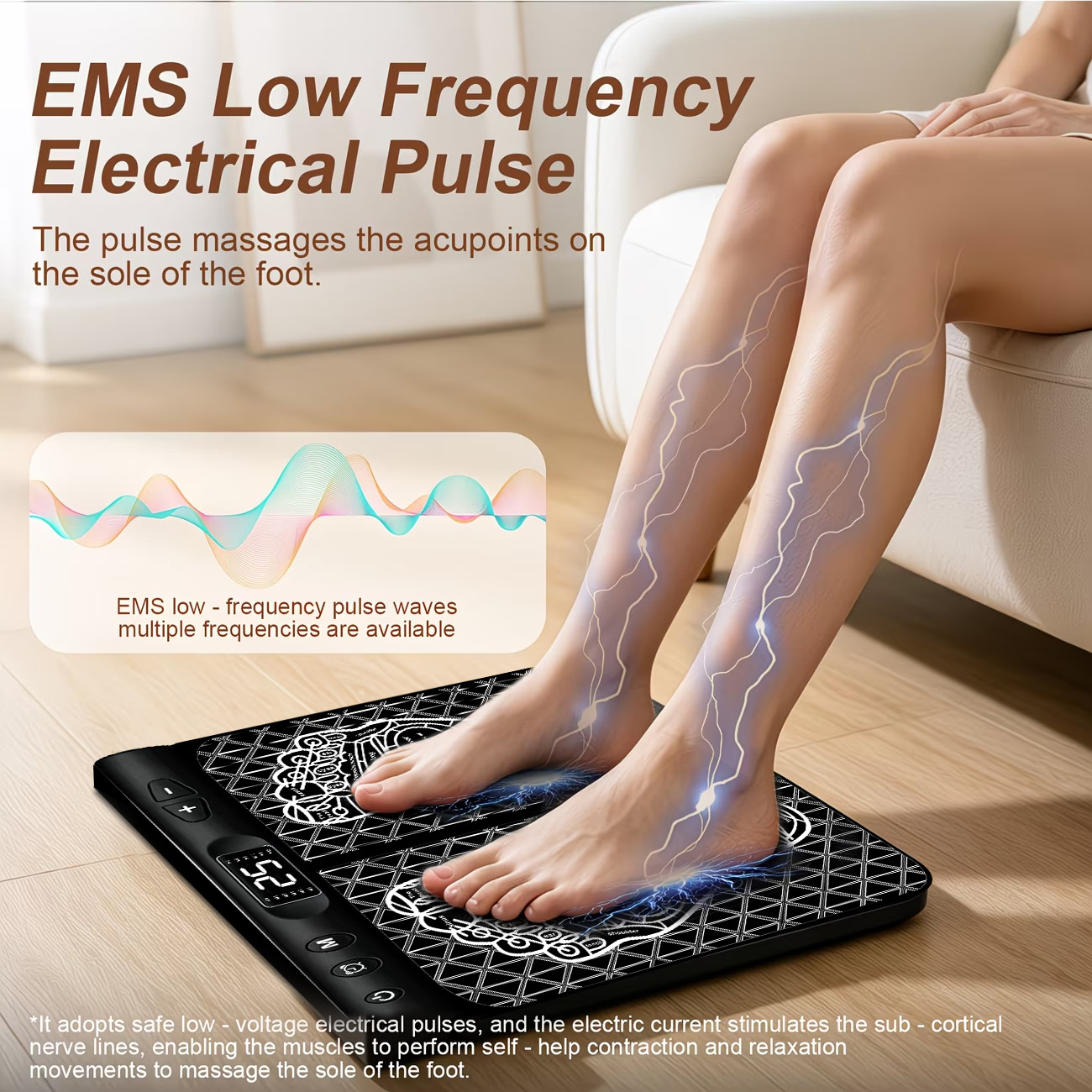 12가지 모드 25단계 강도 EMS 발 마사지 매트 - - Ems Foot Massager 리뷰 및 가격